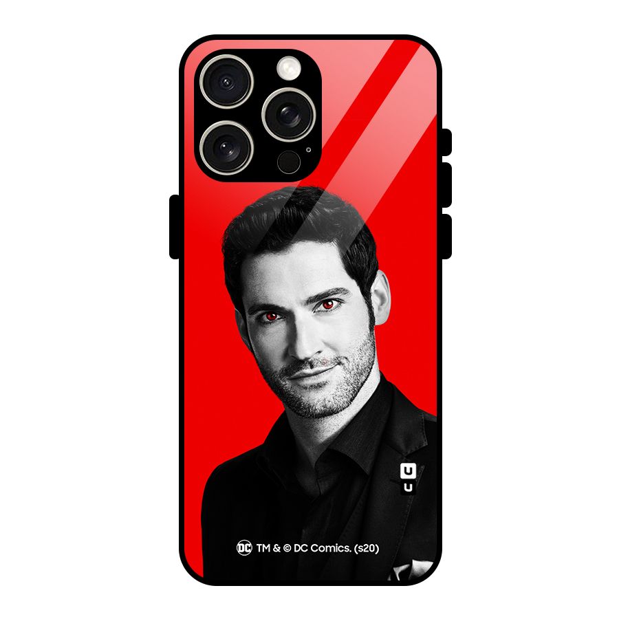 Lucifer Devil Smile Glass Back Case for iPhone 15 Pro Max