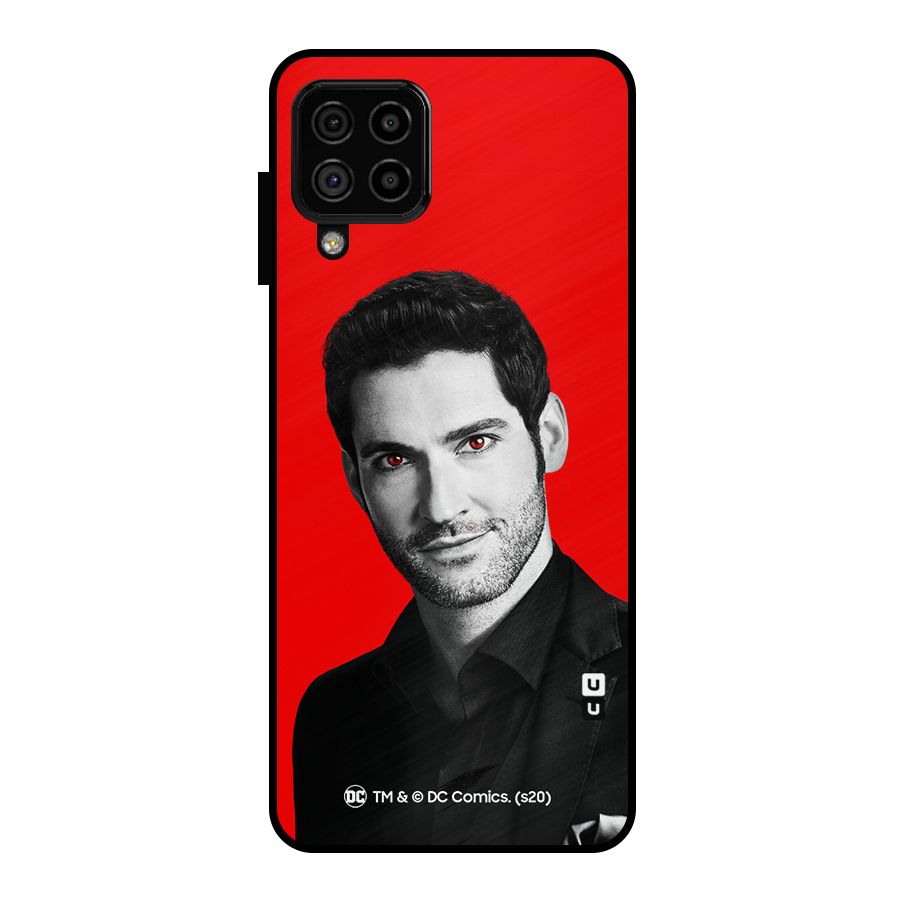 Lucifer Devil Smile Metal Back Case for Galaxy A22 4G