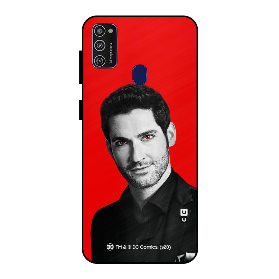 Lucifer Devil Smile Metal Back Case for Galaxy M21