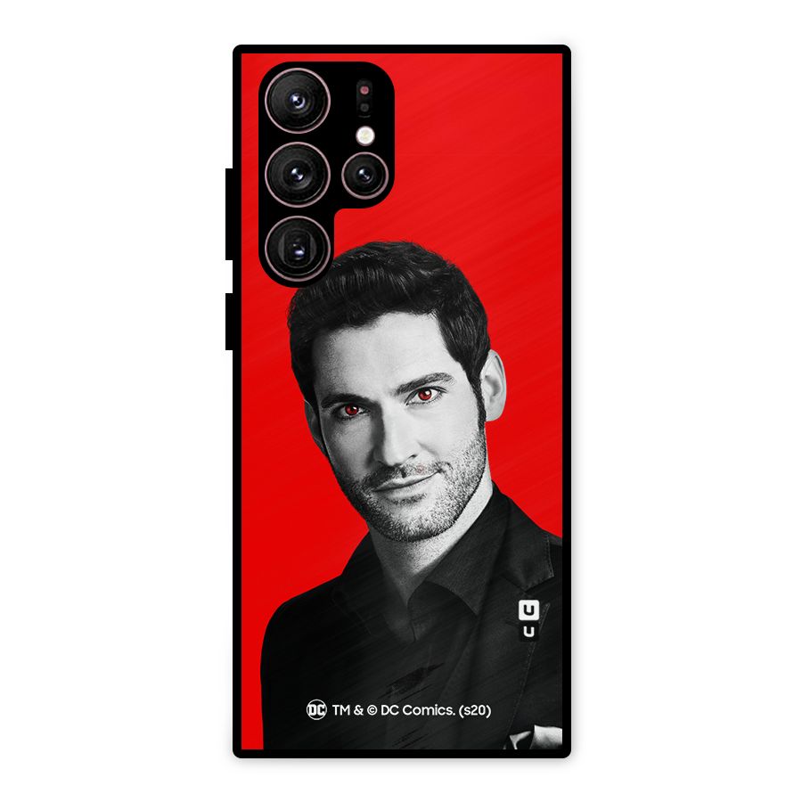 Lucifer Devil Smile Metal Back Case for Galaxy S22 Ultra 5G