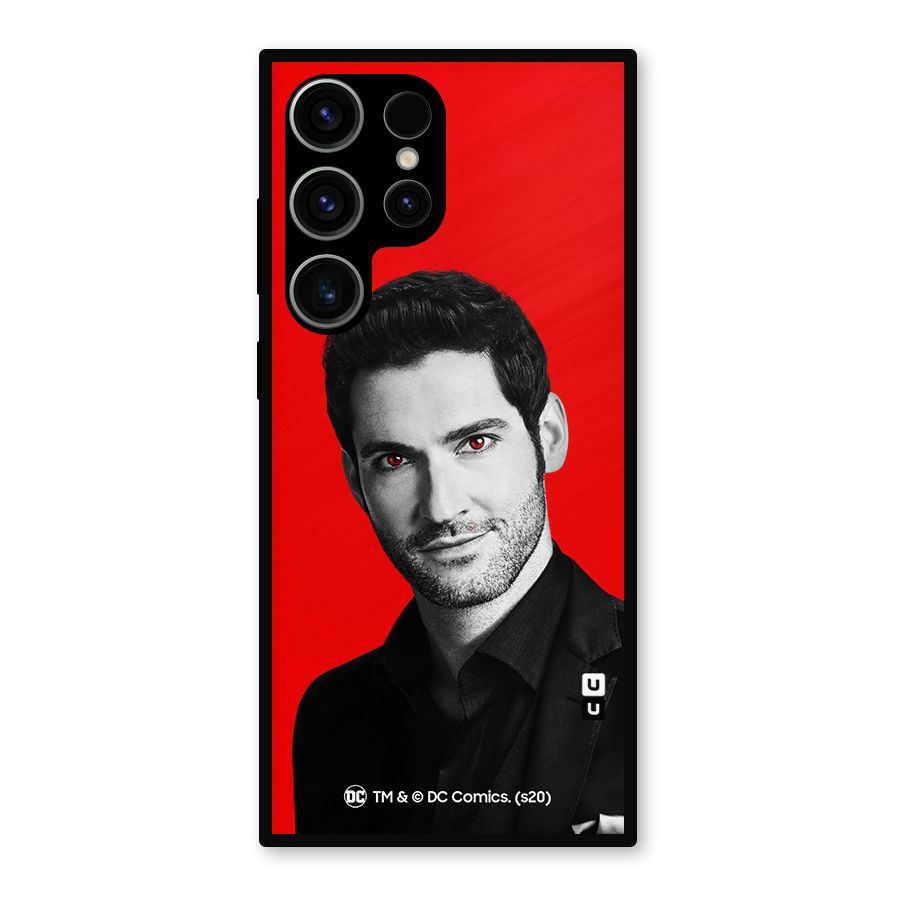 Lucifer Devil Smile Metal Back Case for Galaxy S23 Ultra