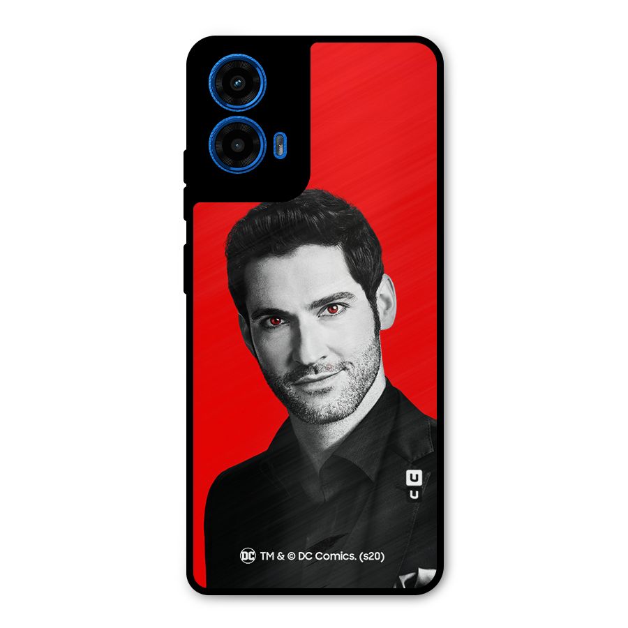 Lucifer Devil Smile Metal Back Case for Moto G45