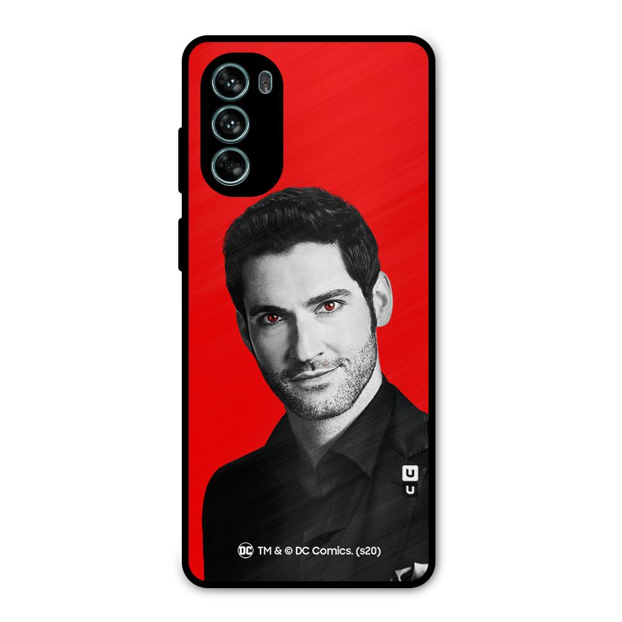 Lucifer Devil Smile Metal Back Case for Moto G62