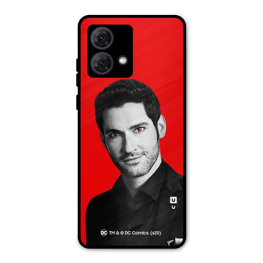 Lucifer Devil Smile Metal Back Case for Moto G84
