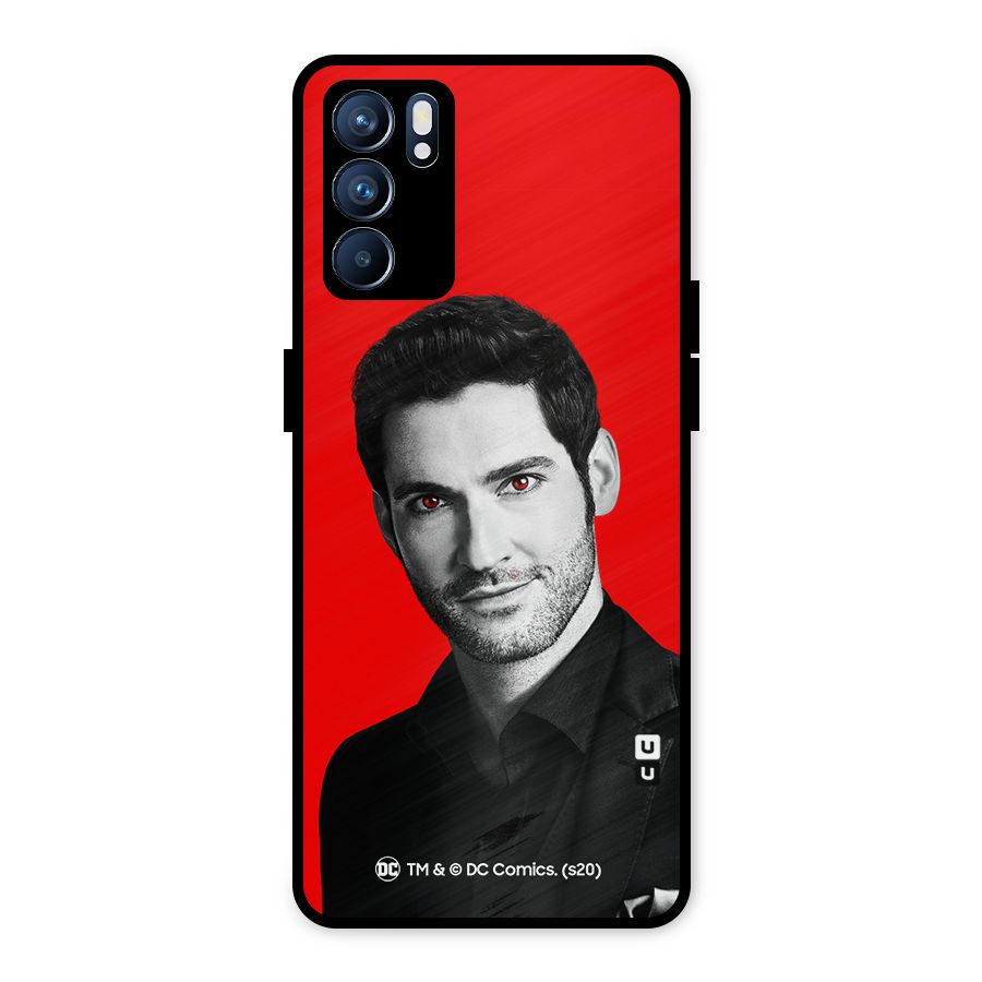 Lucifer Devil Smile Metal Back Case for Oppo Reno6 5G