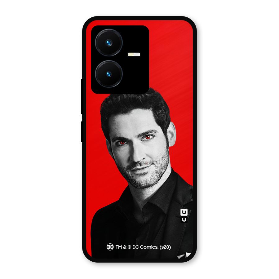 Lucifer Devil Smile Metal Back Case for Vivo Y22s