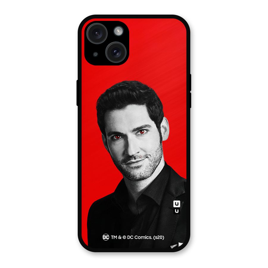 Lucifer Devil Smile Metal Back Case for iPhone 15 Plus
