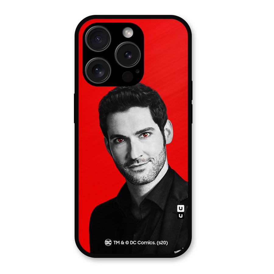 Lucifer Devil Smile Metal Back Case for iPhone 15 Pro