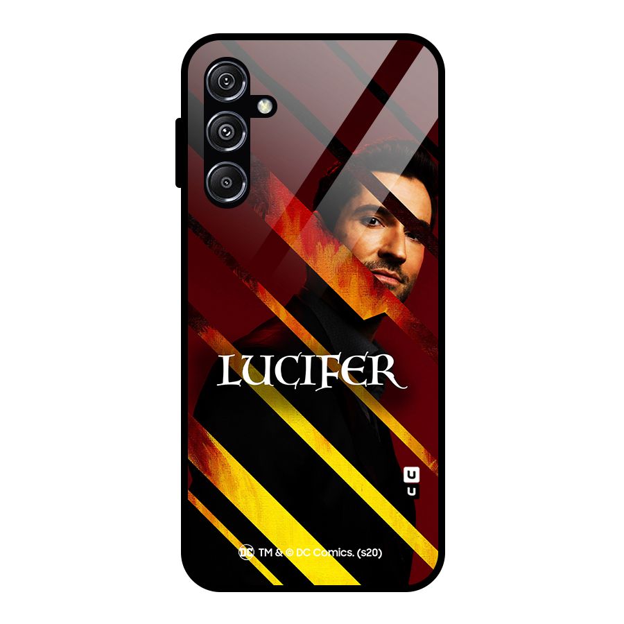 Lucifer Hell Stripes Glass Back Case for Galaxy M34 5G
