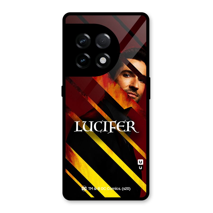 Lucifer Hell Stripes Glass Back Case for OnePlus 11R
