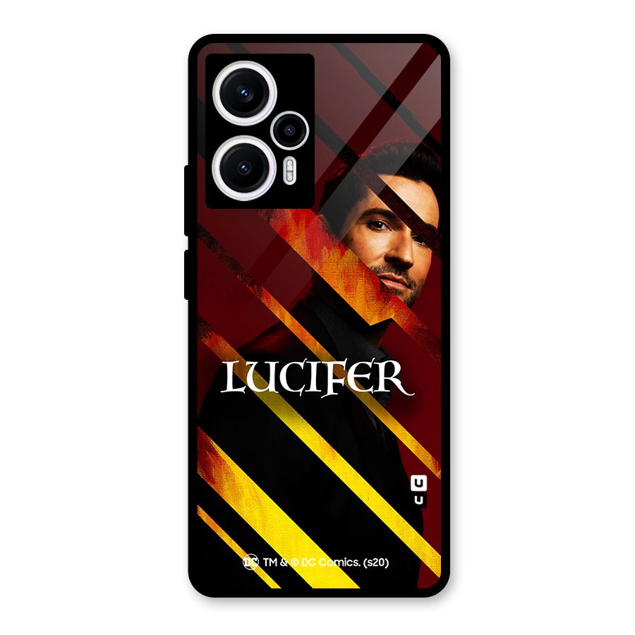 Lucifer Hell Stripes Glass Back Case for Poco F5