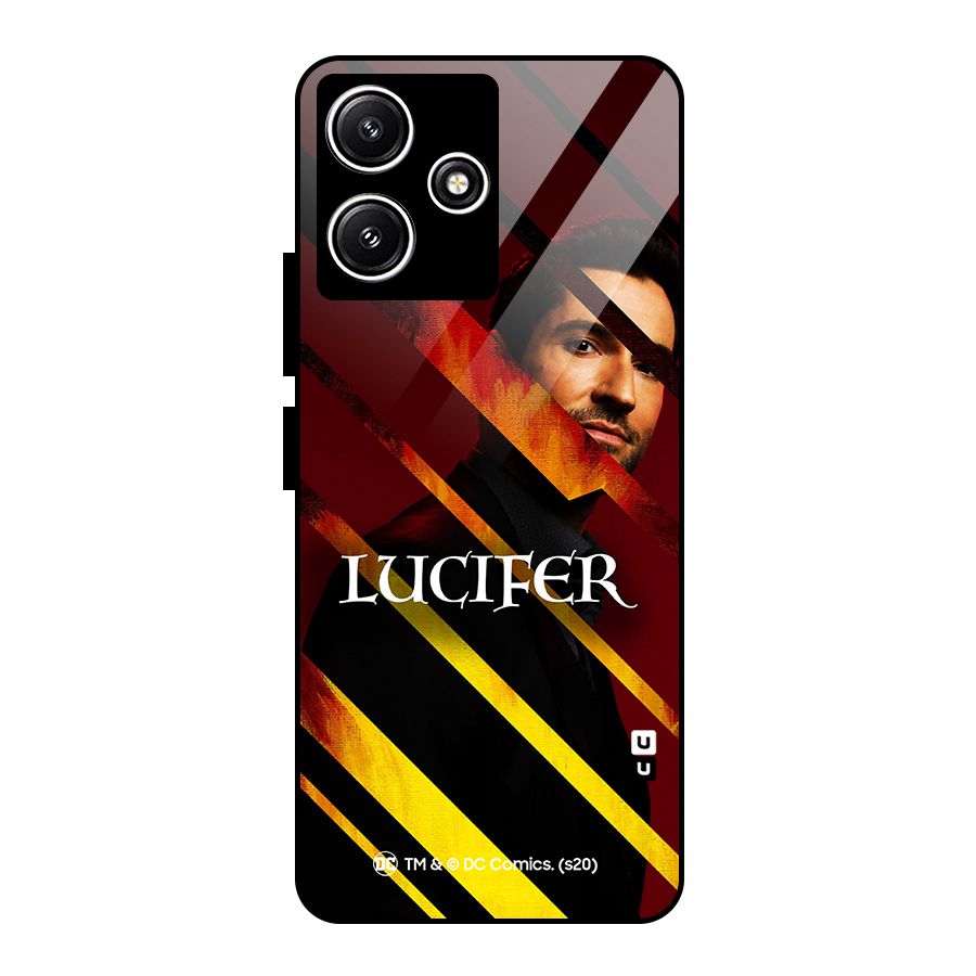 Lucifer Hell Stripes Glass Back Case for Poco M6 Pro