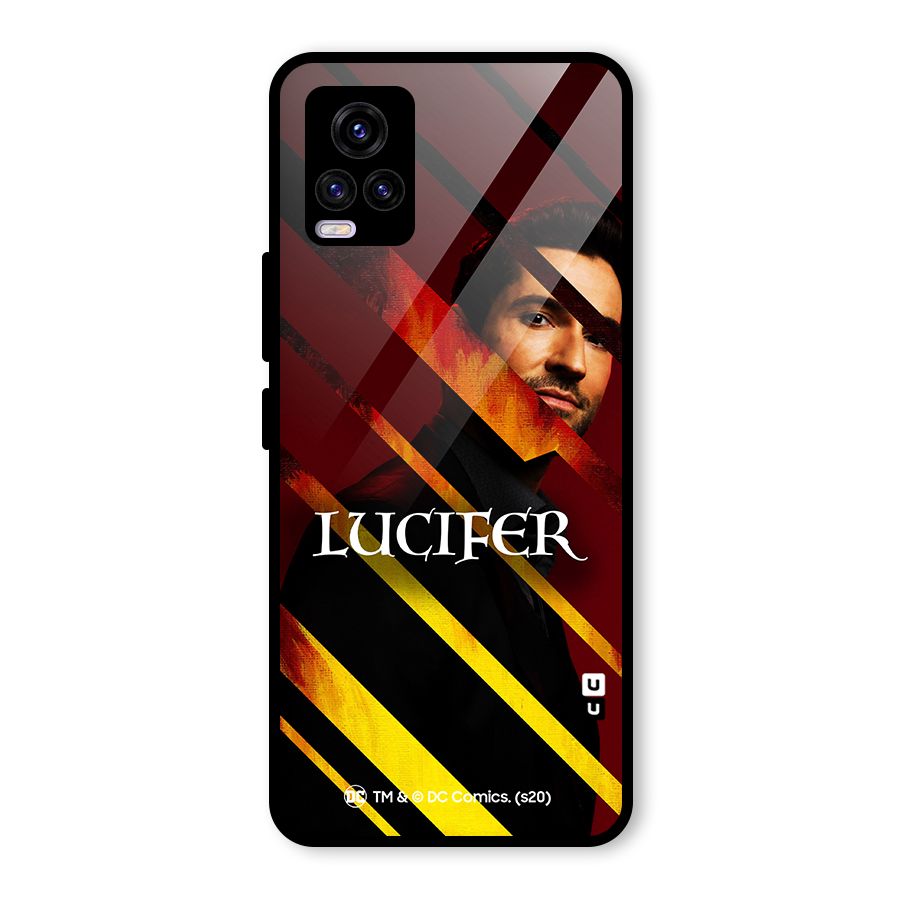 Lucifer Hell Stripes Glass Back Case for Vivo V20 2021