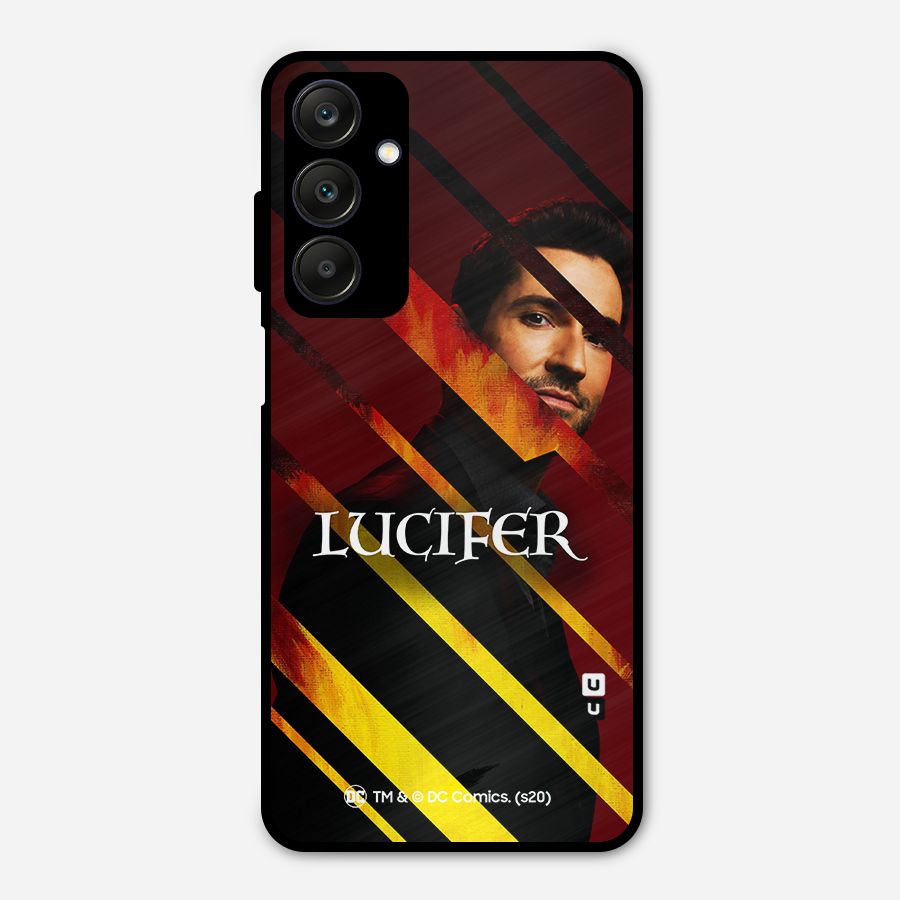 Lucifer Hell Stripes Metal Back Case for Galaxy A25 5G