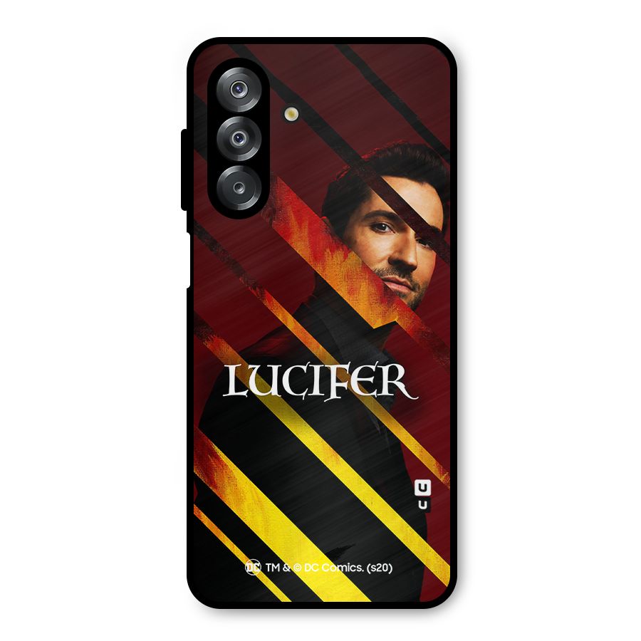 Lucifer Hell Stripes Metal Back Case for Galaxy A26