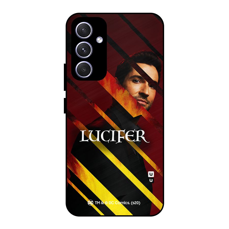 Lucifer Hell Stripes Metal Back Case for Galaxy A54