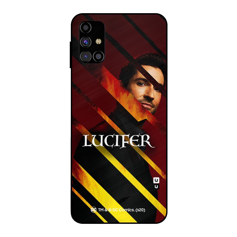 Lucifer Hell Stripes Metal Back Case for Galaxy M31s