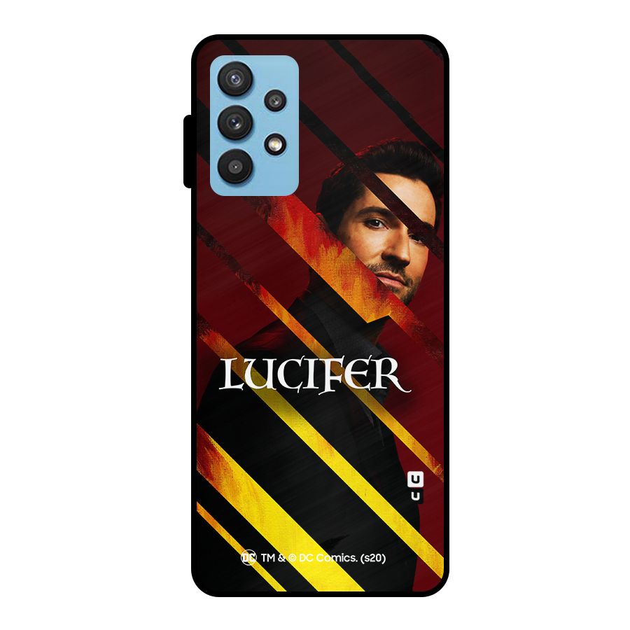 Lucifer Hell Stripes Metal Back Case for Galaxy M32 5G