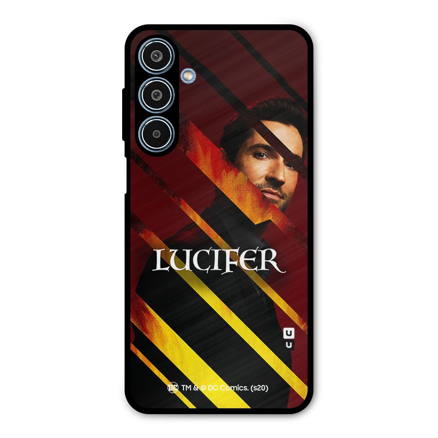 Lucifer Hell Stripes Metal Back Case for Galaxy M35