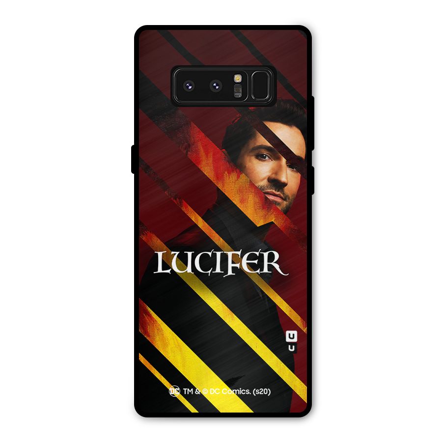 Lucifer Hell Stripes Metal Back Case for Galaxy Note 8