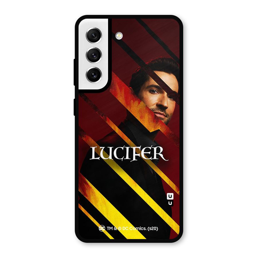 Lucifer Hell Stripes Metal Back Case for Galaxy S21 FE 5G