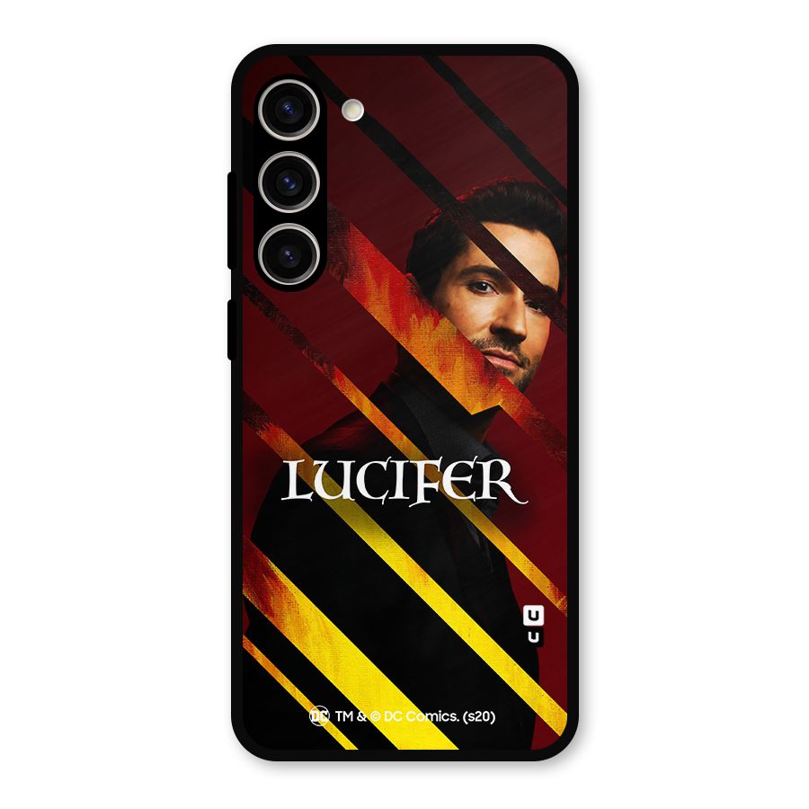 Lucifer Hell Stripes Metal Back Case for Galaxy S23 Plus