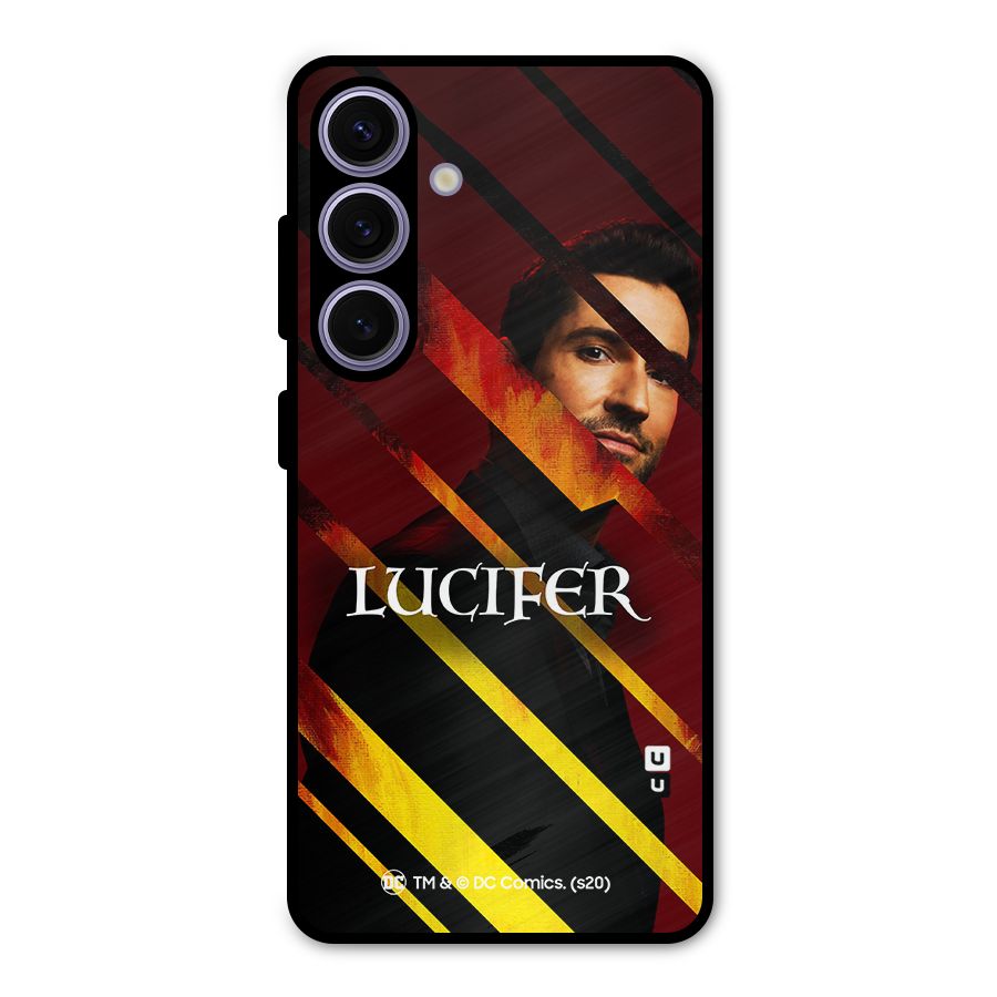 Lucifer Hell Stripes Metal Back Case for Galaxy S24