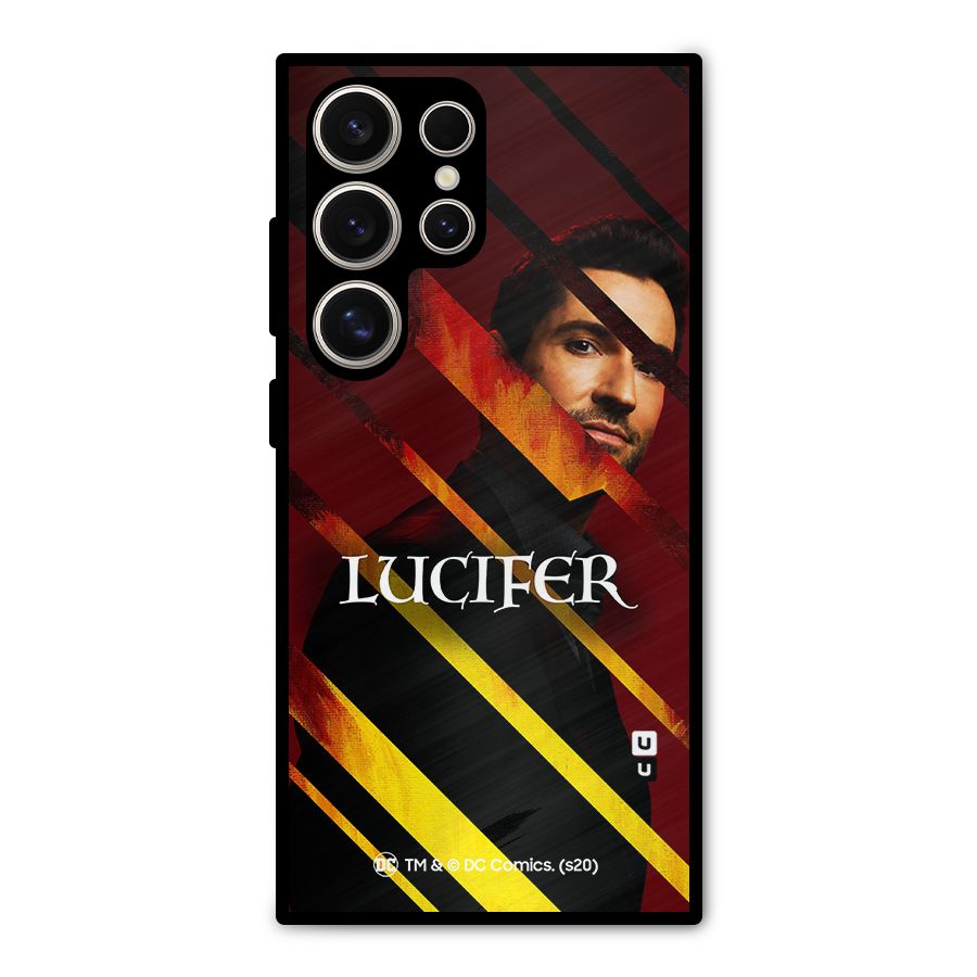 Lucifer Hell Stripes Metal Back Case for Galaxy S24 Ultra