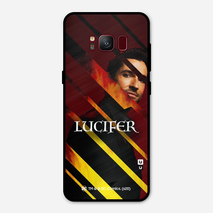 Lucifer Hell Stripes Metal Back Case for Galaxy S8