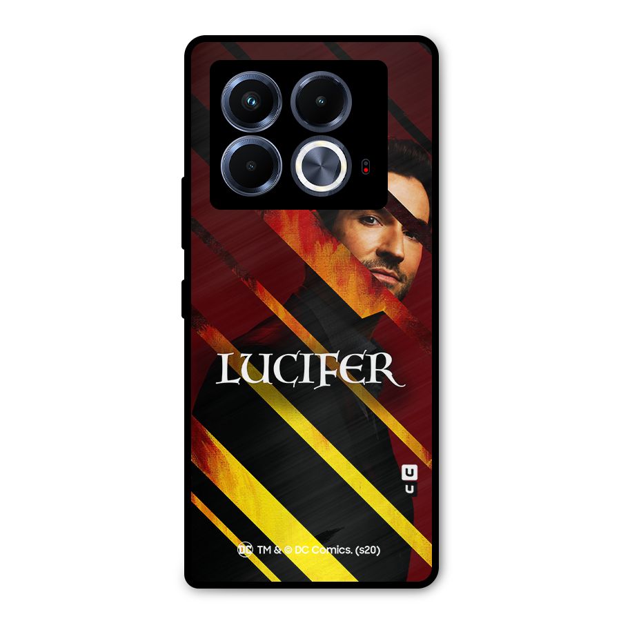 Lucifer Hell Stripes Metal Back Case for Infinix Note 40 5G
