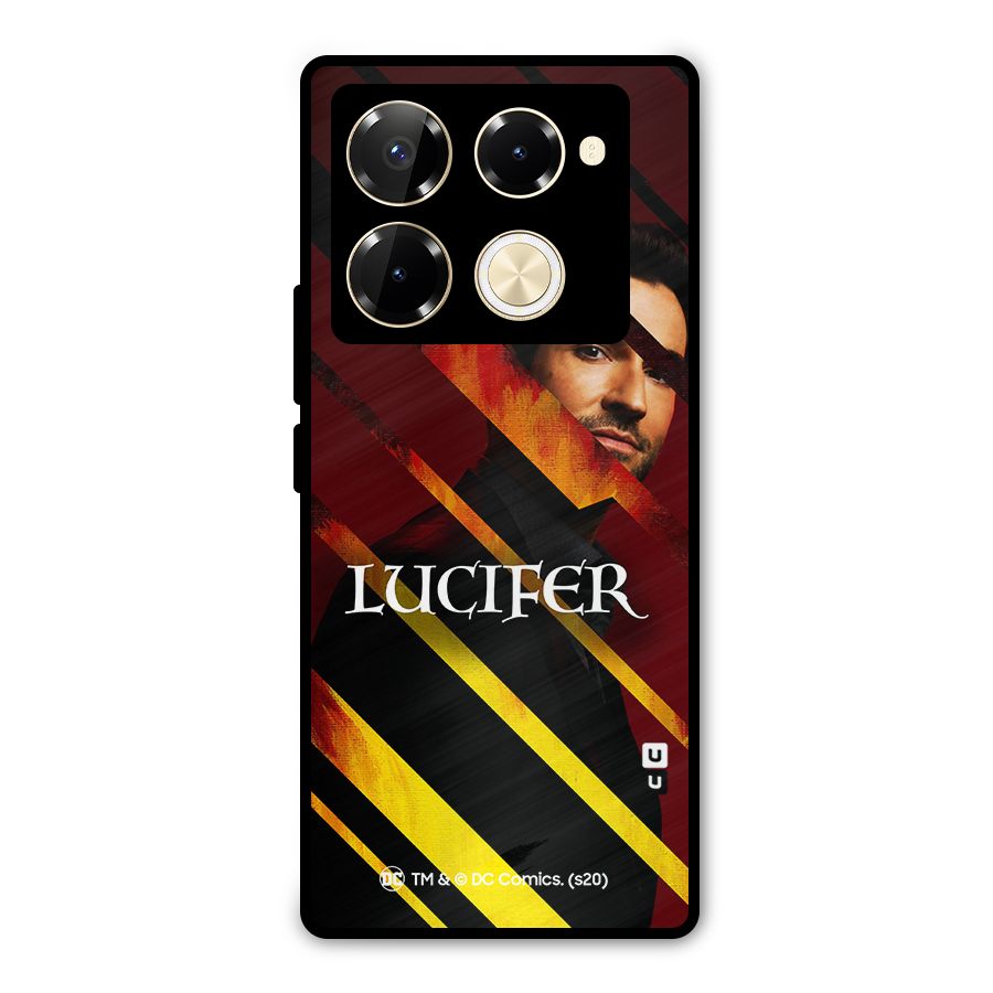 Lucifer Hell Stripes Metal Back Case for Infinix Note 40 Pro Plus