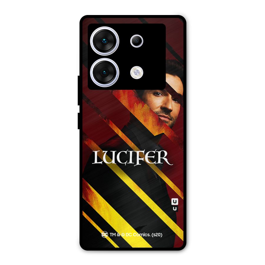 Lucifer Hell Stripes Metal Back Case for Infinix Zero 30 5G