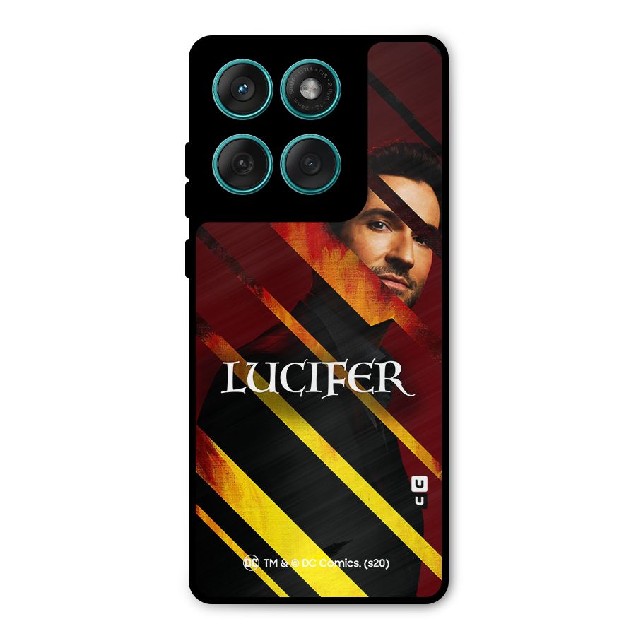 Lucifer Hell Stripes Metal Back Case for Motorola Edge 60 Fusion