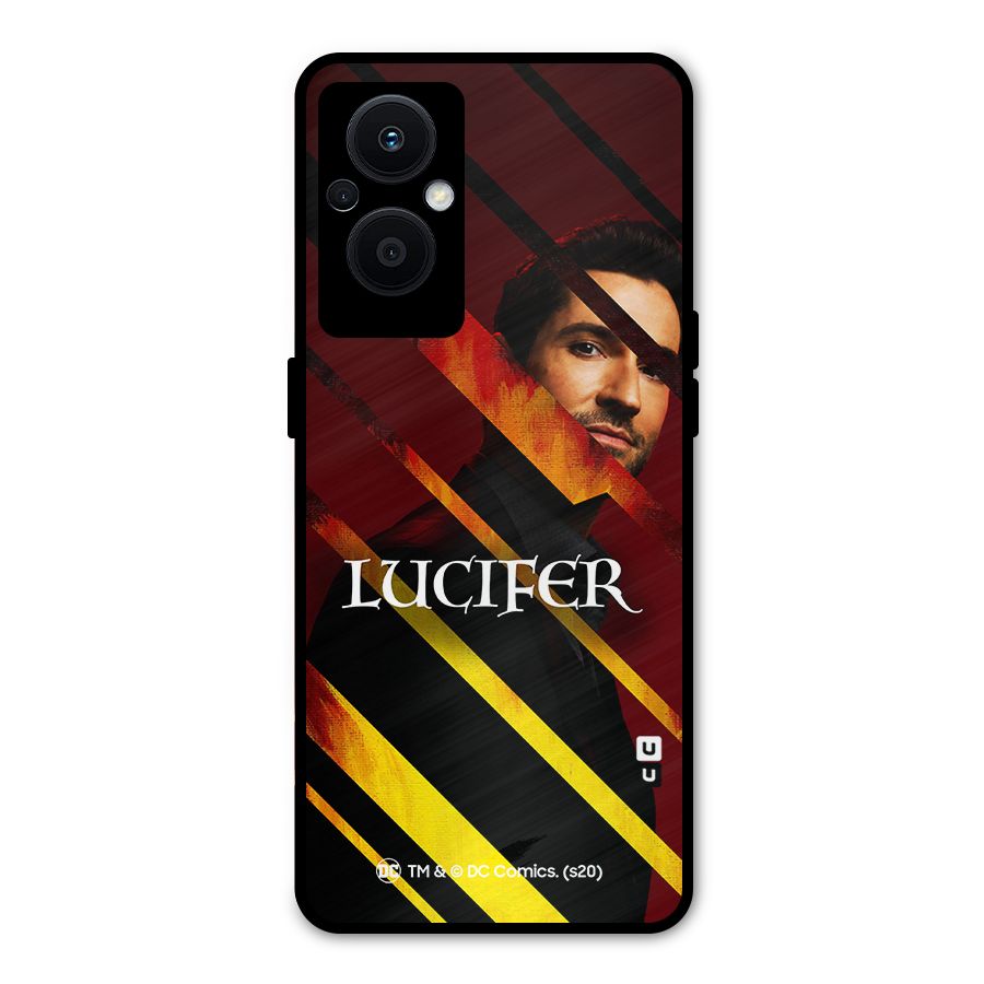 Lucifer Hell Stripes Metal Back Case for Oppo F21 Pro 5G