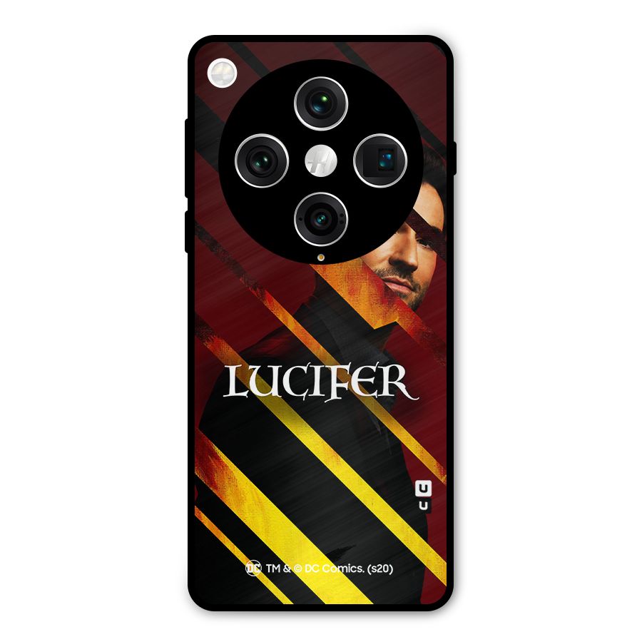 Lucifer Hell Stripes Metal Back Case for Oppo Find X8 Pro