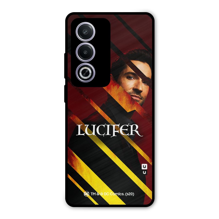 Lucifer Hell Stripes Metal Back Case for Oppo K12x