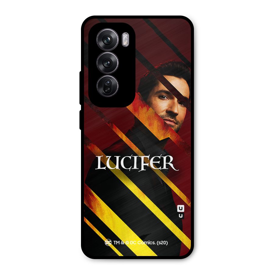 Lucifer Hell Stripes Metal Back Case for Oppo Reno12 Pro