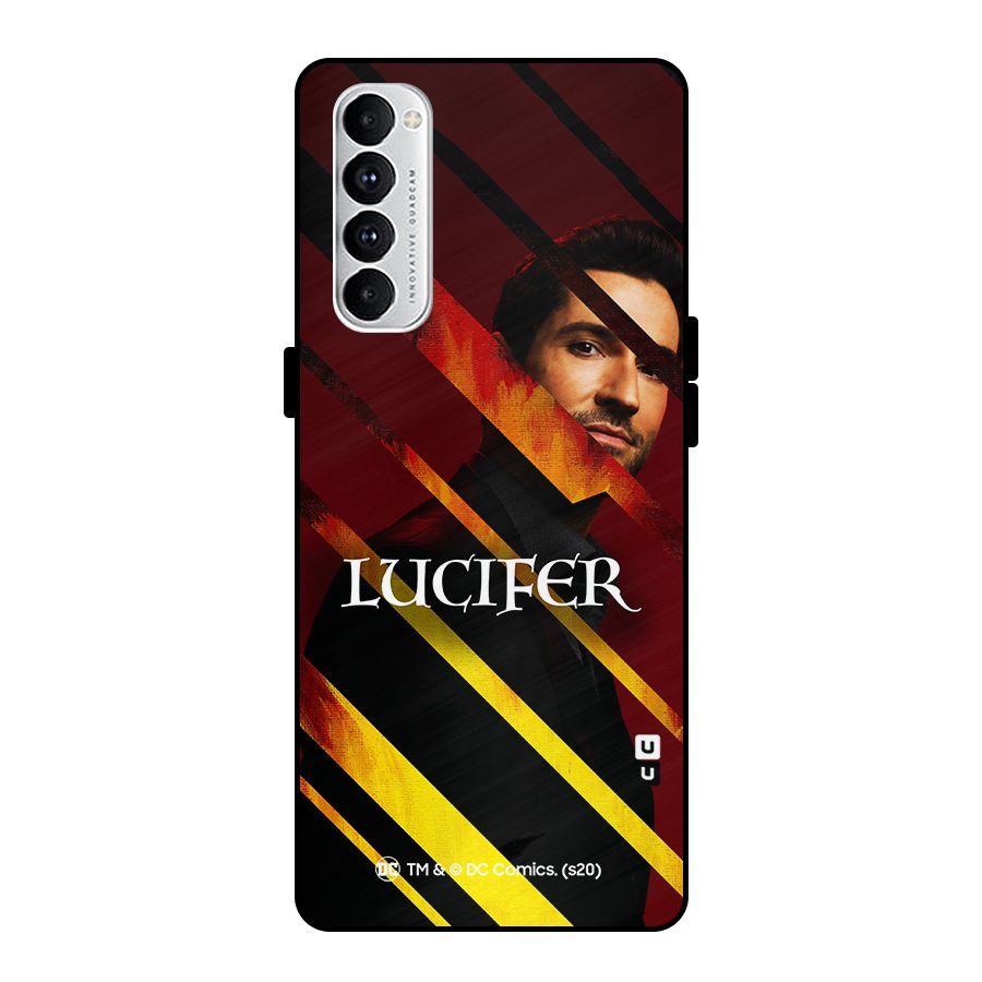 Lucifer Hell Stripes Metal Back Case for Oppo Reno4 Pro