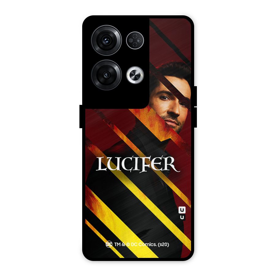 Lucifer Hell Stripes Metal Back Case for Oppo Reno8 Pro 5G