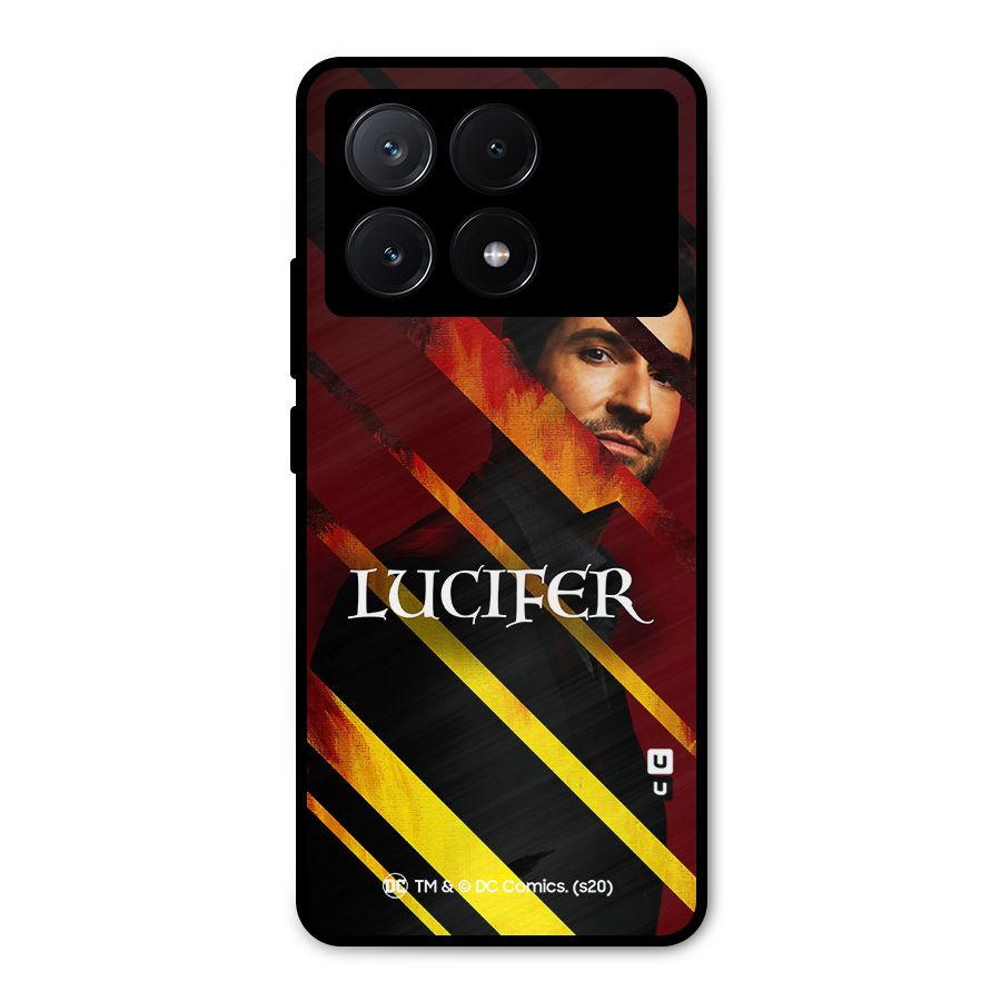Lucifer Hell Stripes Metal Back Case for Poco X6 Pro