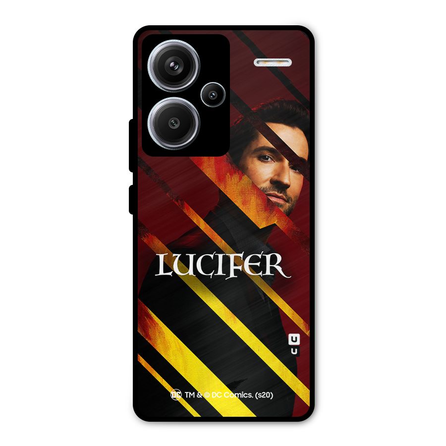 Lucifer Hell Stripes Metal Back Case for Redmi Note 13 Pro Plus