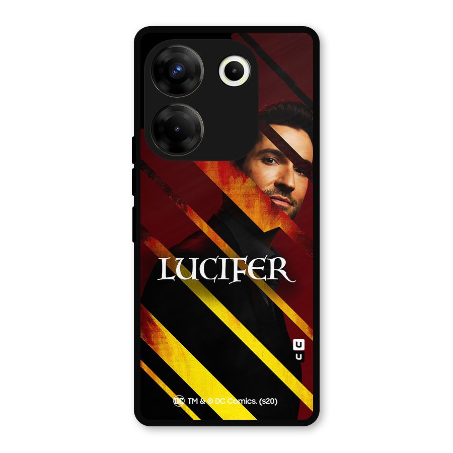 Lucifer Hell Stripes Metal Back Case for Tecno Camon 20 Pro