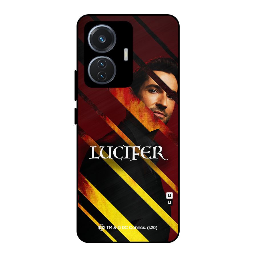 Lucifer Hell Stripes Metal Back Case for Vivo T1 44W