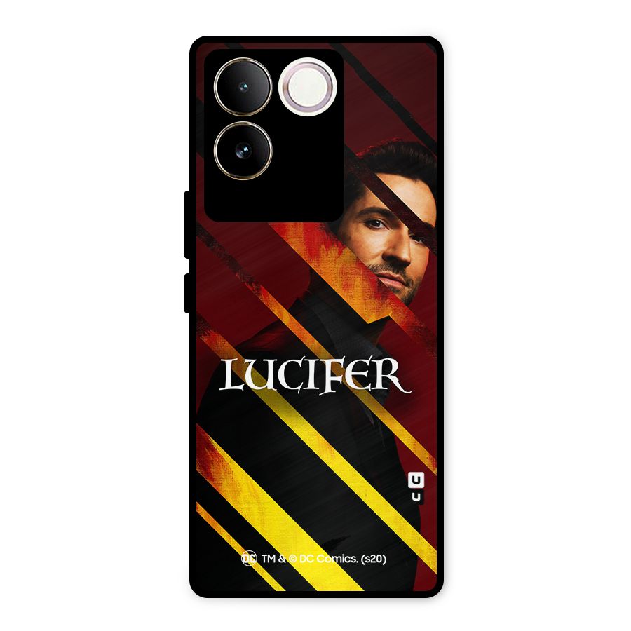 Lucifer Hell Stripes Metal Back Case for Vivo T2 Pro