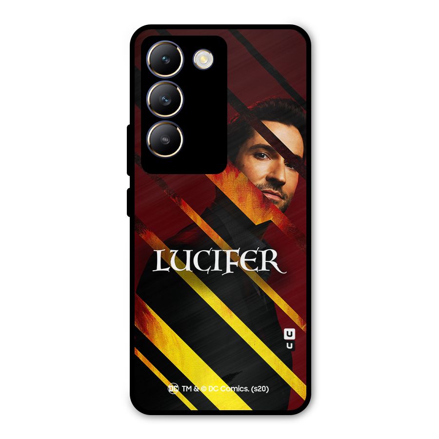 Lucifer Hell Stripes Metal Back Case for Vivo T3 5G