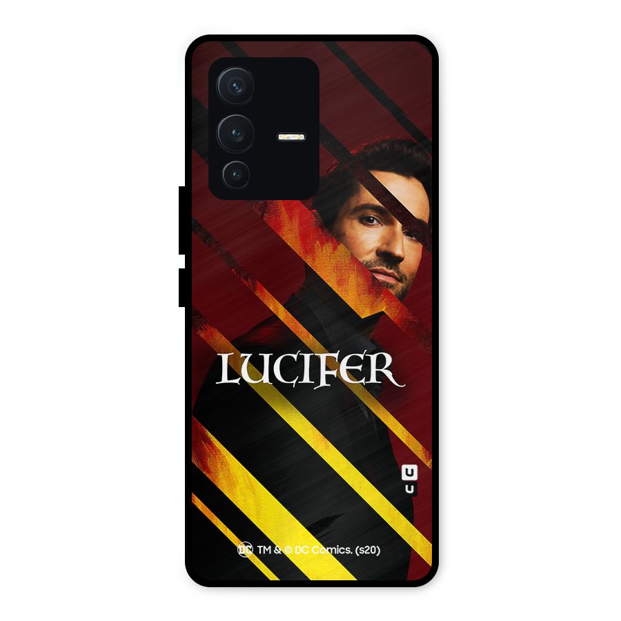 Lucifer Hell Stripes Metal Back Case for Vivo V23 5G