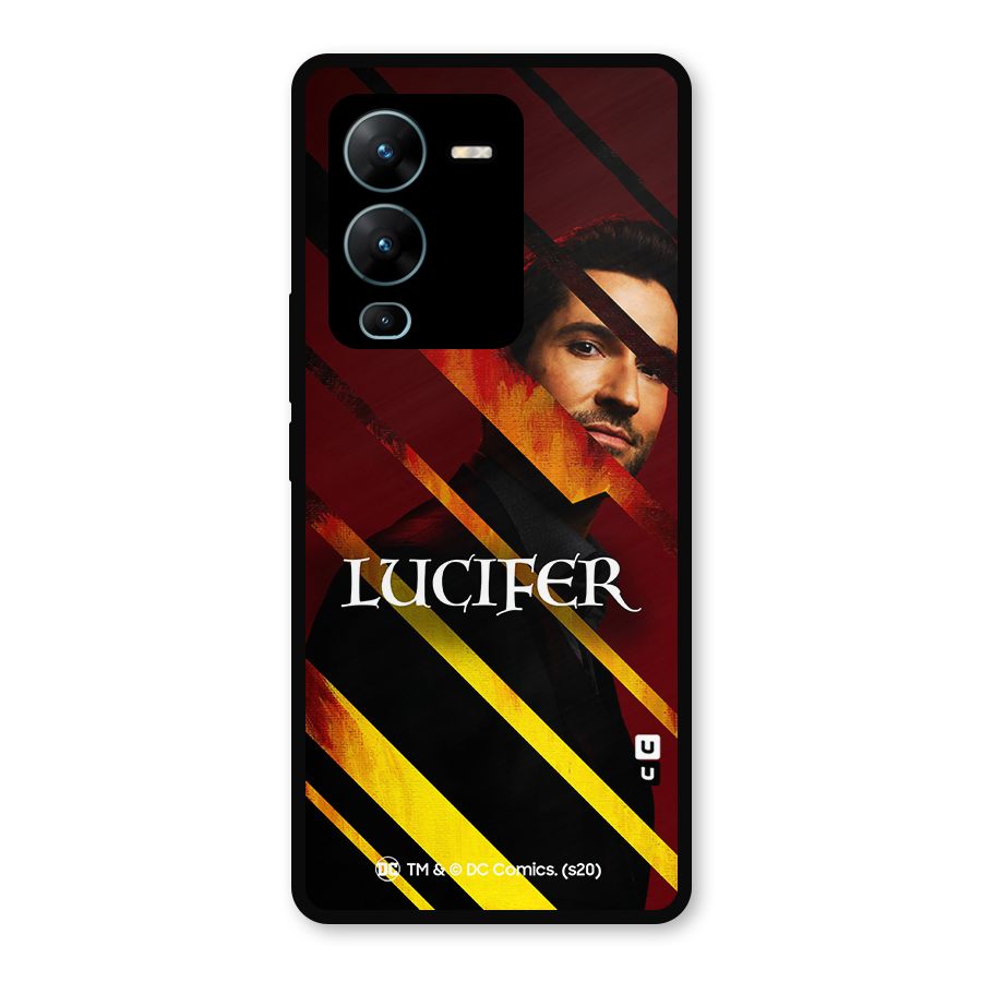 Lucifer Hell Stripes Metal Back Case for Vivo V25 Pro