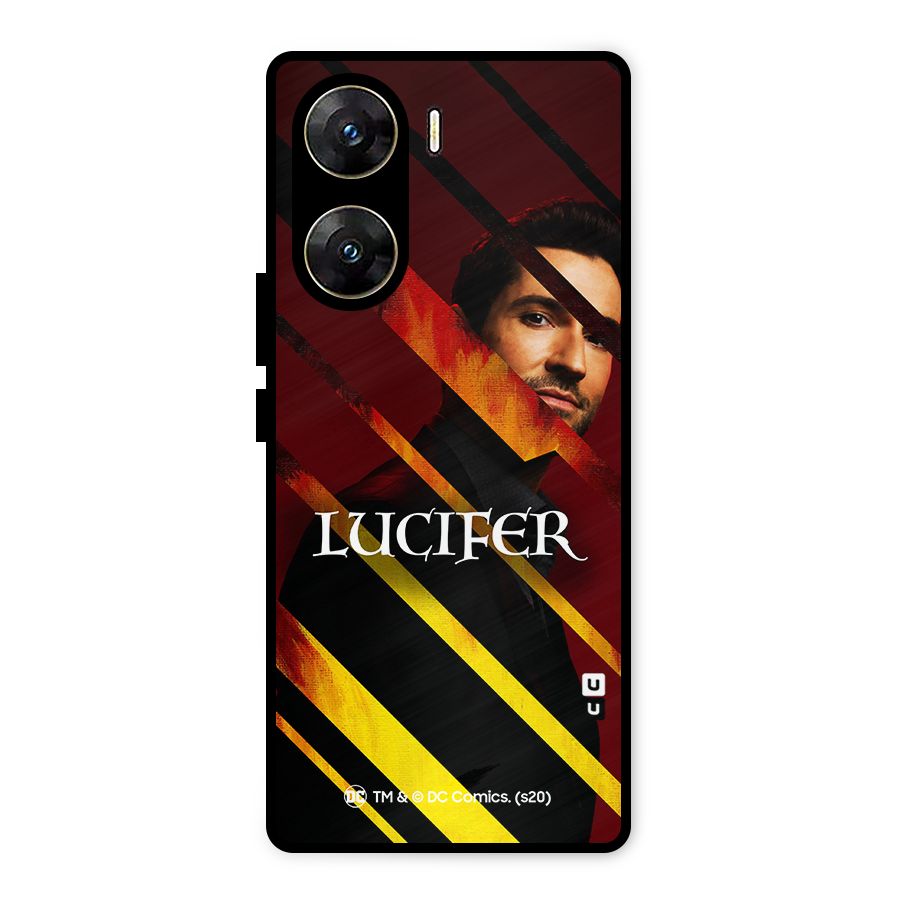 Lucifer Hell Stripes Metal Back Case for Vivo V29e