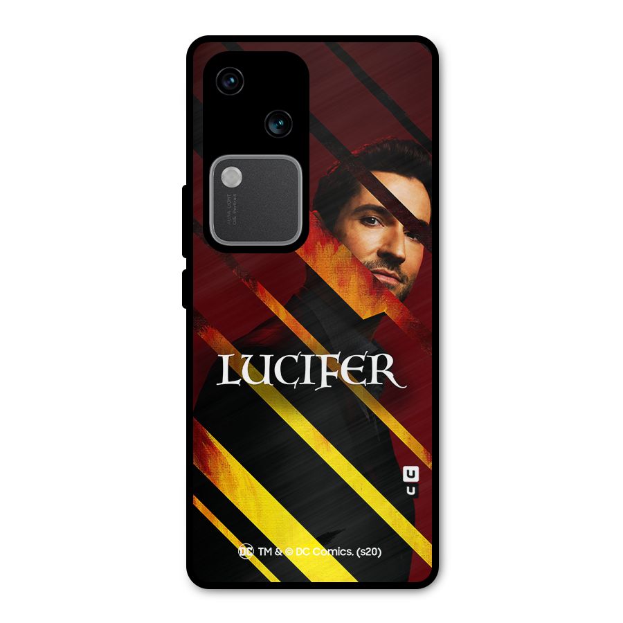 Lucifer Hell Stripes Metal Back Case for Vivo V30