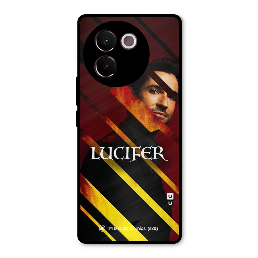 Lucifer Hell Stripes Metal Back Case for Vivo V30e